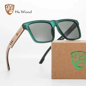 HU WOOD nouvelles lunettes de soleil carrées de haute qualité