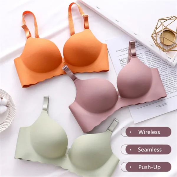 Sexy Bra Corset Candy Color Wireless One-Piece Breathable Underwear Gather Push Up Lingerie Seamless Bralette Soutien Gorge – Image 2