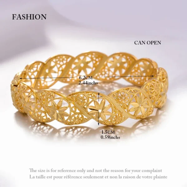 Bracelets Éthiopiens De Couleur Or Pour Femmes – Image 2