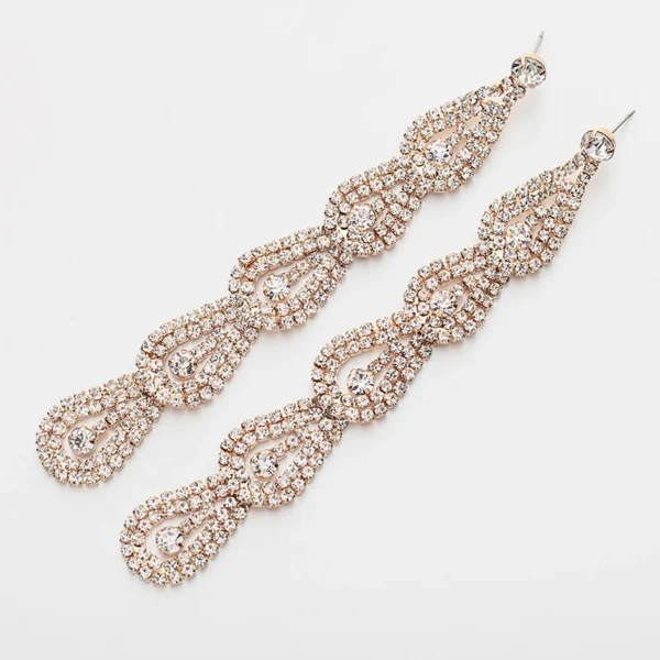 Fashion Jewelry Women Luxury Rhinestone Earrings Wedding Party Accessories Earring Bijouterie Engagement Earrings E253 – Image 5