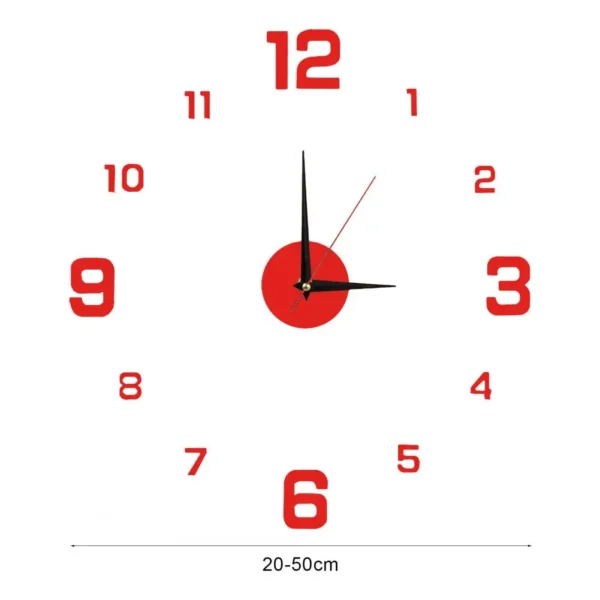 Wall Clock Precise Mute Decorative Punch-Free Nordic Style Luminous Hanging Clock For Living Rooms Classic Digital Stickers 50Cm – Image 6