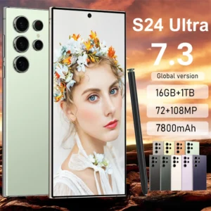 Smartphone S24 Ultra Original, 7.3HD, Mobile Matin, 5G, Touriste, EpiAndroid 14, Téléphone Portable, Snapdragon 8 Gen 3, Version Globale