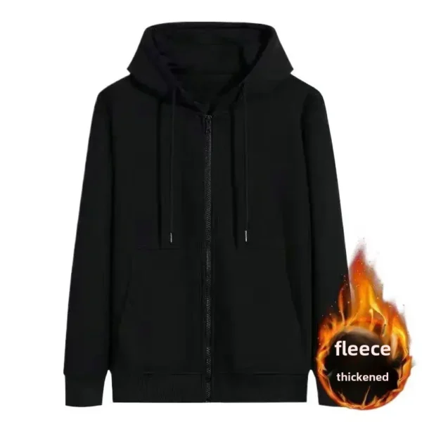 Sweat-Shirt À Capuche Gris Pour Homme, Optique Décontractée, Veste Smile, Cardigan De Sport, Automne, Hiver, Nouveau – Image 4