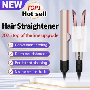 Fer à lisser et sèche-cheveux professionnel 2 en 1