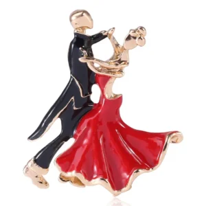 Dancing Princes Dancer Enamel Brooches for Women Men Pin Bijouterie Corsage Clothing Dress Fashion Party Wedding Jewelry