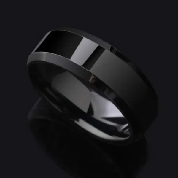 3 Color Models Ring Men Titanium Black Gold Anti-Allergy Smooth Simple Wedding Couples Rings Bijouterie For Man Or Woman Gift – Image 6