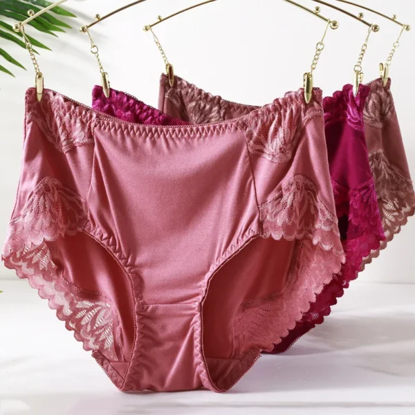 Sous-Vêtement En Coton Pour Femme, Grande Taille, Anti-Favorable, Taille Moyenne, Solide, Respirant, Confortable, Slip Sans Couture