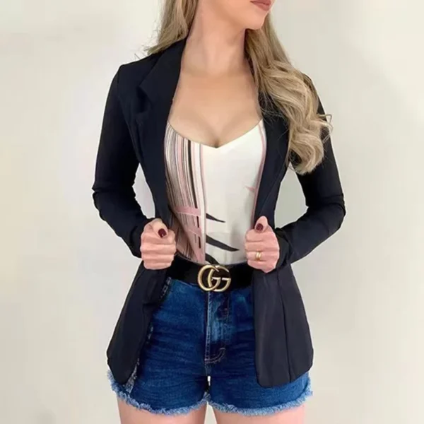 Blazer Formel Pour Femmes, Ensemble De Travail De Bureau, Veste À Poches, Manteau, Vêtements Pour Femmes, 2024 – Image 5
