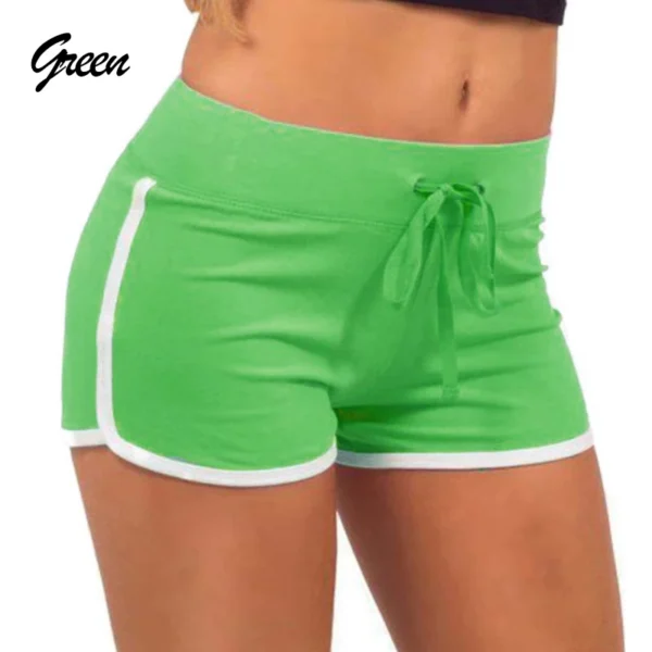 Shorts De Yoga Pour Femmes, Slim, Patchwork, Taille Élastique, Pantalon Court, Été – Image 2