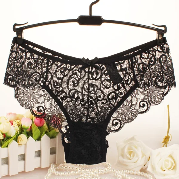 Sous-Vêtement En Dentelle Sans Couture Ultra Fin Pour Femme, Culotte Respirante, Taille Haute, Solide, Document – Image 6