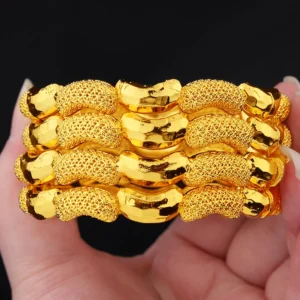 Bracelets éthiopiens de dubaï 24K pour femmes