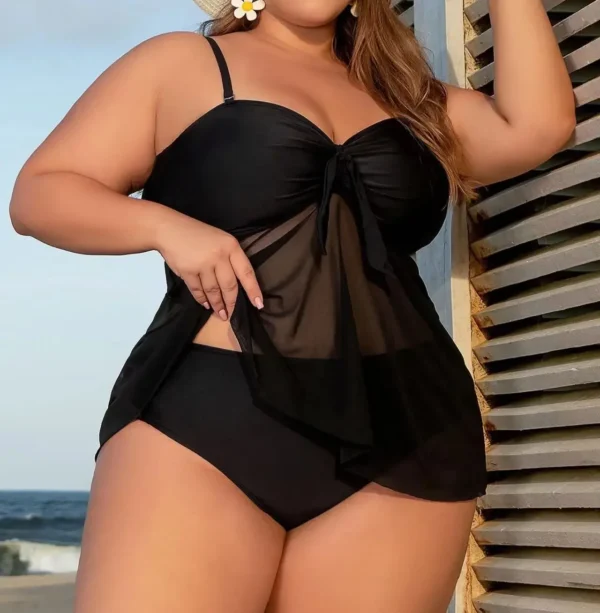 Maillot De Bain Brésilien Grande Taille, Tankini Noir, Sexy, Pour Femmes Potelées, Tenue De Plage, Nouvelle Collection 2025 – Image 3