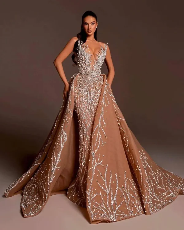 Robes De Mariée De Luxe Sur Mesure Avec Poignées De Sirène – Image 2