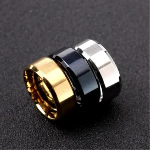 3 Color Models Ring Men Titanium Black Gold Anti-allergy Smooth Simple Wedding Couples Rings Bijouterie for Man or Woman Gift