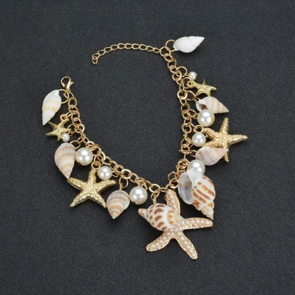 Bohemian Beach Style Bracelet For Women Starfish Shell Charm Bangle Girls Summer Fashion Jewelry Accessories – Image 4