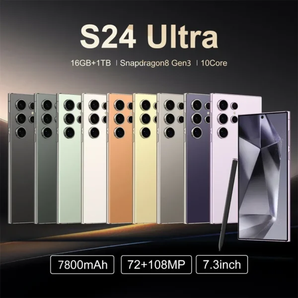 Smartphone S24 Ultra Original, 7.3Hd, Mobile Matin, 5G, Touriste, Epiandroid 14, Téléphone Portable, Snapdragon 8 Gen 3, Version Globale – Image 6