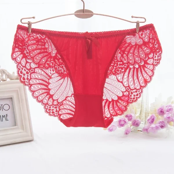 Nouvelle Mode M-3Xl Femmes Sous-Vêtements Sexy Dentelle Transparente Taille Basse Creux T Dos Culotte Dame Slips Grande Taille – Image 6