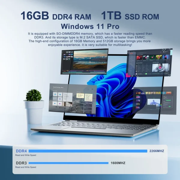 Ordinateur Portable De Jeu Intel Celeron N95 16 Pouces – Image 3