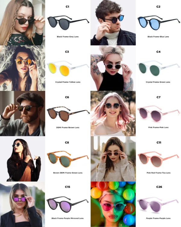 Zenottic-Lunettes De Soleil Polarisées Circulaires Rétro – Image 2
