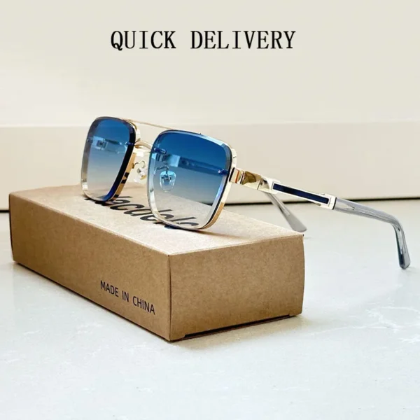 2025 Lunettes De Soleil Carrées Hommes Luxe Vintage Lunettes De Soleil Femmes À La Mode Rétro Lunettes De Soleil Hombre Lunette Soleil Femme – Image 2