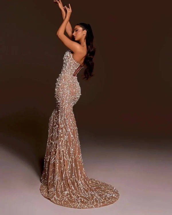 Robes De Mariée De Luxe Sur Mesure Avec Poignées De Sirène – Image 5