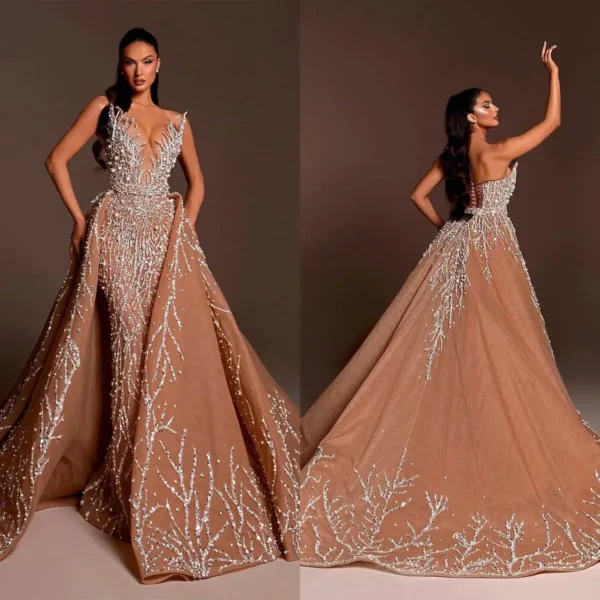 Robes De Mariée De Luxe Sur Mesure Avec Poignées De Sirène