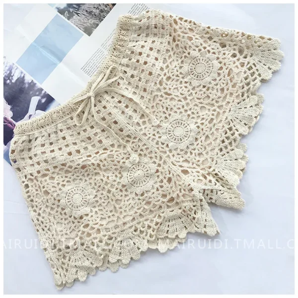 Tendance Féminine Été Plage Florale Crochet – Image 3