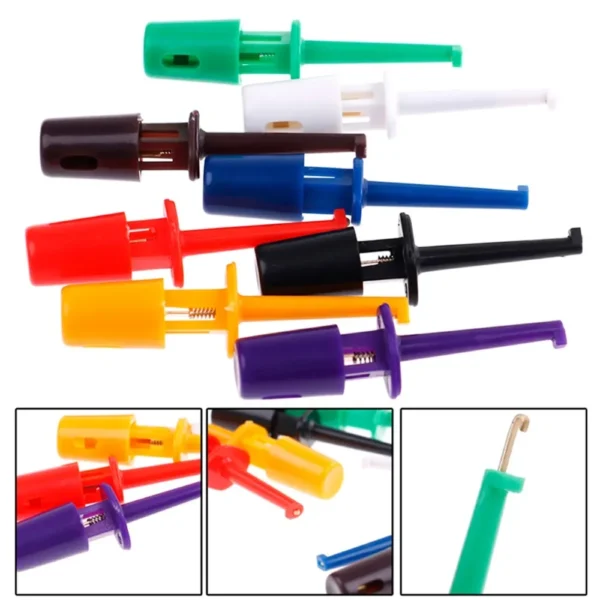 Mini For Ic Grabber For Electronic Testing Circular Test Clip Test Probe Round Crocodile Clip Test Hook Clip Hook Test Clip – Image 3