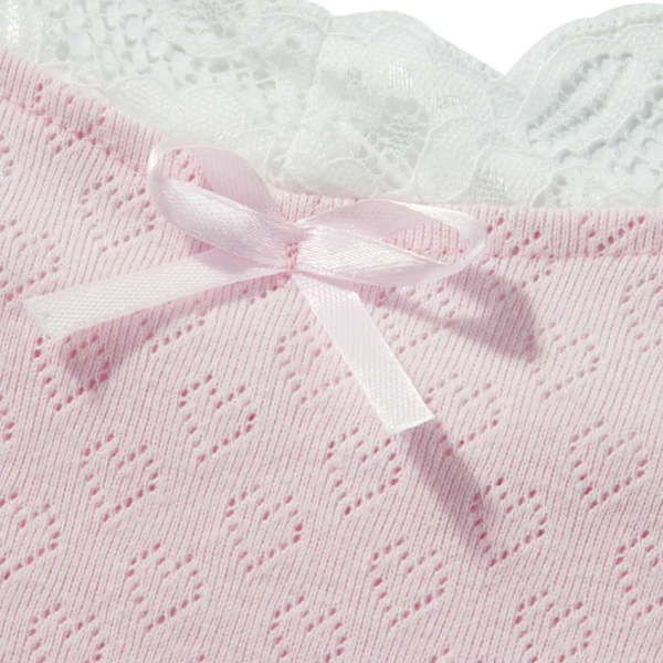 Gaono Cute Pink 2 Piece Outfits Y2K Fairycore Vintage V Neck Lace Trim Cami Milkmaid Crop Tops + Shorts Chic Women Pajama Set – Image 5