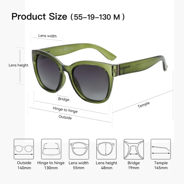 Zenottic-Lunettes De Soleil Polarisées Pour Femme – Image 5