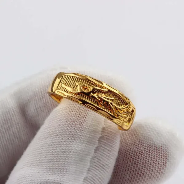 Bagues Rétro Tendance Pour Hommes, Plaquées Or 24 Carats – Image 4