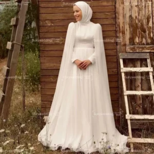 New Design Muslim Wedding Dresses High