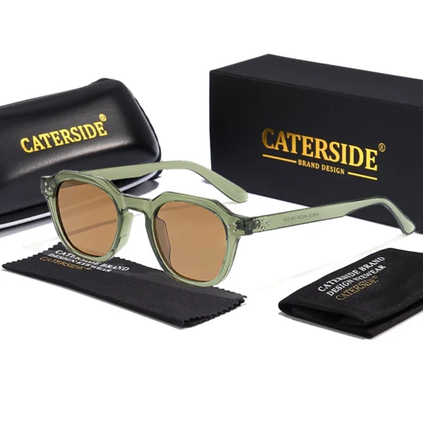 Caterside Rétro Lunettes De Soleil Polarisées Hommes – Image 3