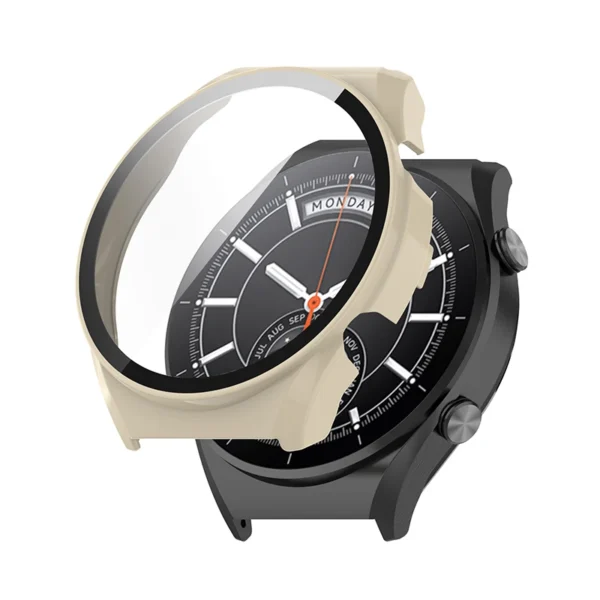 Protective Case For Xiaomi Watch S1 Smart Watch All-In-One Full Screen Protector Glass + Pc Bumper Cover For Mi S1 Watch – Image 5