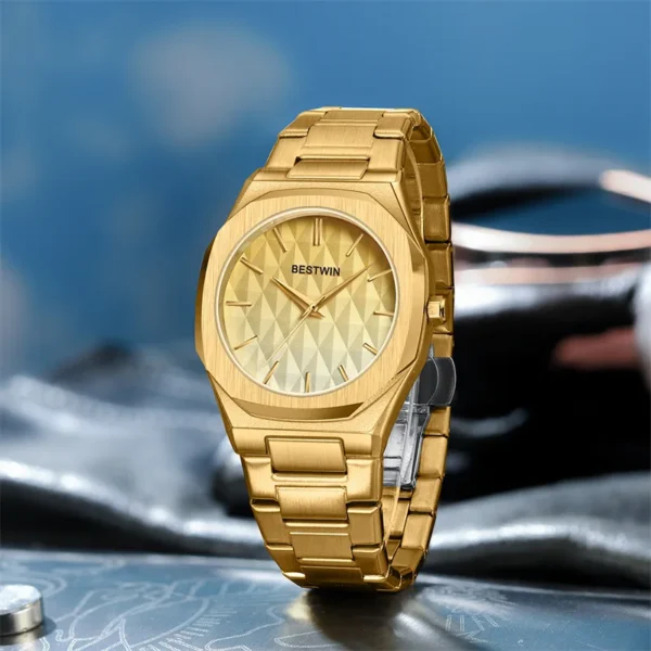 Gradient Personality Fashion Mens Watch Reloj Hombre Bestwin Sky Blue Dial Watches For Men Creative Business Men'S Watches – Image 3