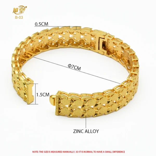 Xuhuang-Bracelet En Or De Dubaï Avec Anneau – Image 4