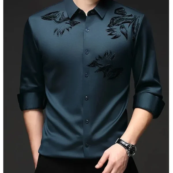 Nouvelle Chemise À Manches Longues Pour Hommes, Chemise Polaire Décontractée Anti-Rides Haut De Gamme Sans Trace Pour La Chaleur Des Affaires Et Le Repassage