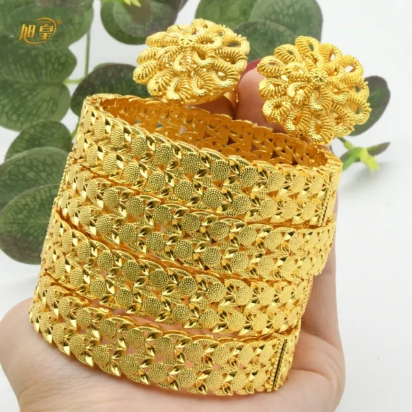 Xuhuang-Bracelet En Or De Dubaï Avec Anneau