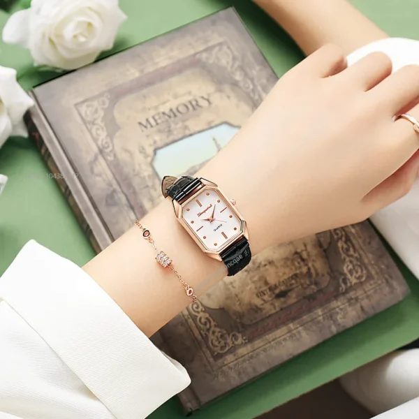 Montres-Bracelets À Quartz À Petit Cadran Pour Femmes, Montres Vintage, Ceinture En Cuir Décontractée, Simple, Dames, Luxe, Horloge, Poignet, 2025 – Image 5