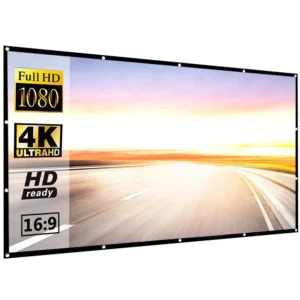 60 72 84 100 120 150 pouces écran de Projection pliable Simple rideau de 100 pouces 16:9 extérieur Full HD 2K 4K rideau d'écran de projecteur