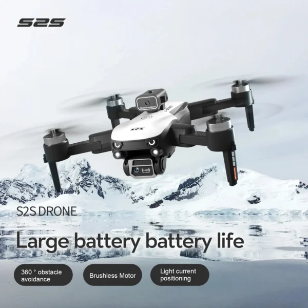 Nouveau Drone S2S 8K Hd Double Caméra Moteur Sans Balais Évitement D'Obstacles Dron Hélicoptère Rc Professionnel Pliable Quadrirotor Jouet – Image 5