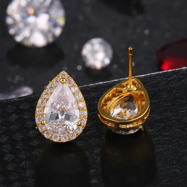 Lxoen Crystal Wedding Jewelry Set With Aaa+ Zirconia Tear Earrings/Necklace Bijouterie Sets For Fashion Women Jewelry Sets – Image 3