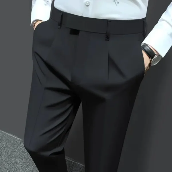 Pantalon D'Affaires Taille Haute Sans Chute De Fer, Coupe Couvertes, Monochromatique, Polyvalent, Édition Coréenne, Printemps Et Automne, Nouveau, 2023