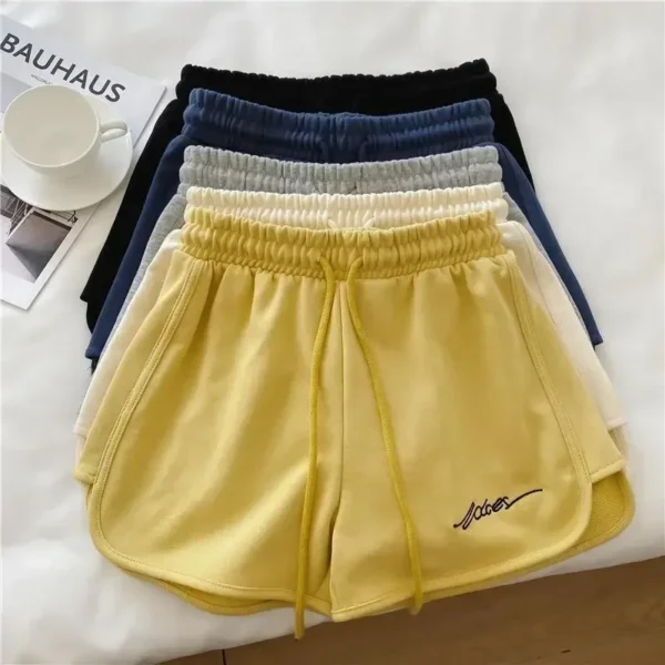 Short De Yoga Simple Pour Femme, Pantalon De Plage, Loisirs, Sport, Intérieur, Extérieur, Maison, Femme, Été – Image 4