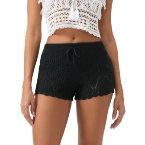 Cache maillot de bain pour femme, crochet, découpe, bikini, couverture astronomique, short pour la plage, vêtements d'été