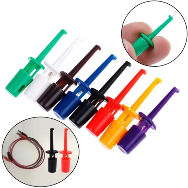 Mini For Ic Grabber For Electronic Testing Circular Test Clip Test Probe Round Crocodile Clip Test Hook Clip Hook Test Clip