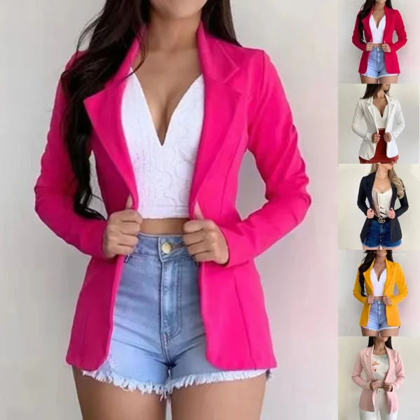 Blazer Formel Pour Femmes, Ensemble De Travail De Bureau, Veste À Poches, Manteau, Vêtements Pour Femmes, 2024