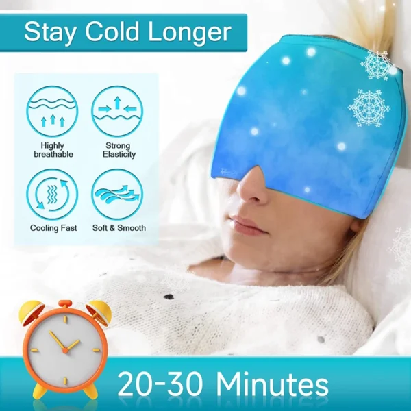 Forme Ajustée Gel Glace Maux De Tête Soulagement De La Migraine – Image 2