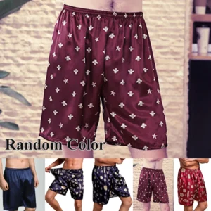 Men's Silk Satin Summer Pajamas Pyjamas Pants Sleep Bottoms Nightwear Hombre Comfortable Sleepwear Soft Sleep Shorts Underwear