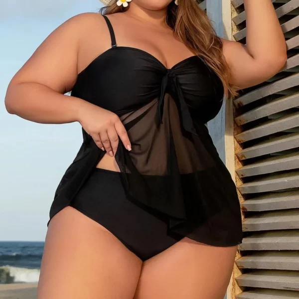 Maillot De Bain Brésilien Grande Taille, Tankini Noir, Sexy, Pour Femmes Potelées, Tenue De Plage, Nouvelle Collection 2025